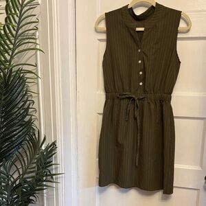 SHEIN Olive Button-Up Mini Dress